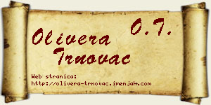 Olivera Trnovac vizit kartica